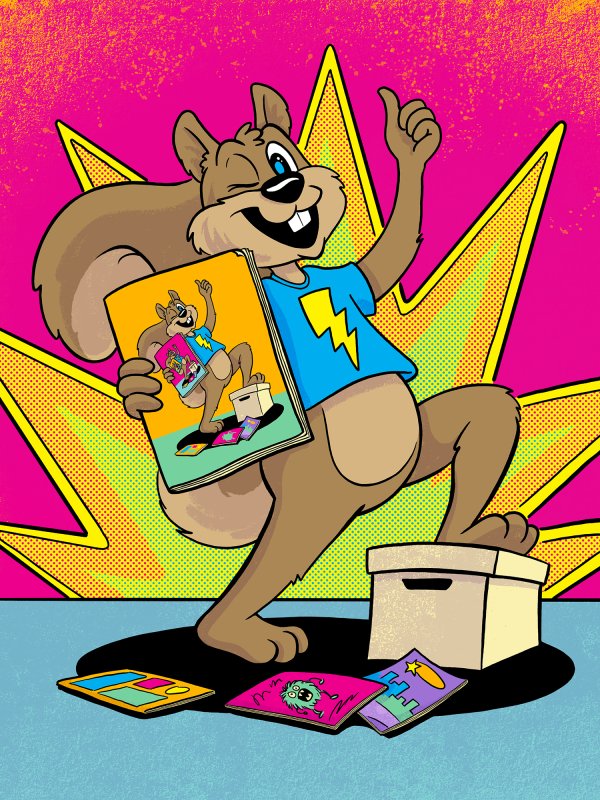 Shortbox the Squirrel by Lupi McGinty